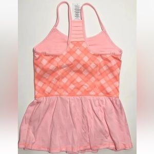 Ivviva girls tank top peplum pink plaid size 10 new